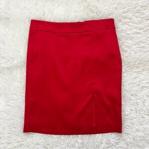 Cache red satin mini skirt size 10 Christmas holiday sexy slit
